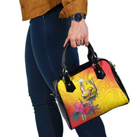 Papua New Guinea Cultural Tropical Flowers Shoulder Handbag LT9 - Polynesian Pride