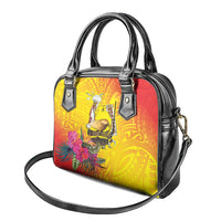 Papua New Guinea Cultural Tropical Flowers Shoulder Handbag LT9 - Polynesian Pride