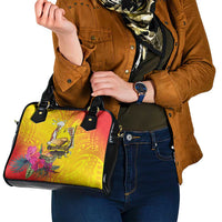 Papua New Guinea Cultural Tropical Flowers Shoulder Handbag LT9 - Polynesian Pride