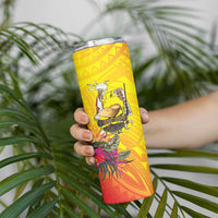 Papua New Guinea Cultural Tropical Flowers Skinny Tumbler LT9 - Polynesian Pride