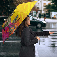 Papua New Guinea Cultural Tropical Flowers Umbrella - Polynesian Pride