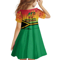 Hapi 45th Indipendens Dei Vanuatu Family Matching Mermaid Dress and Hawaiian Shirt Yumi 1980 with Vanuatuan Beach Landscape LT9 - Polynesian Pride