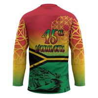 Hapi 45th Indipendens Dei Vanuatu Hockey Jersey Yumi 1980 with Vanuatuan Beach Landscape - Polynesian Pride