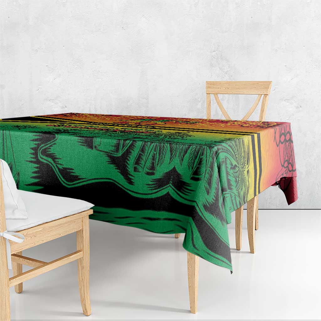 Hapi 45th Indipendens Dei Vanuatu Tablecloth Yumi 1980 with Vanuatuan Beach Landscape LT9 - Polynesian Pride