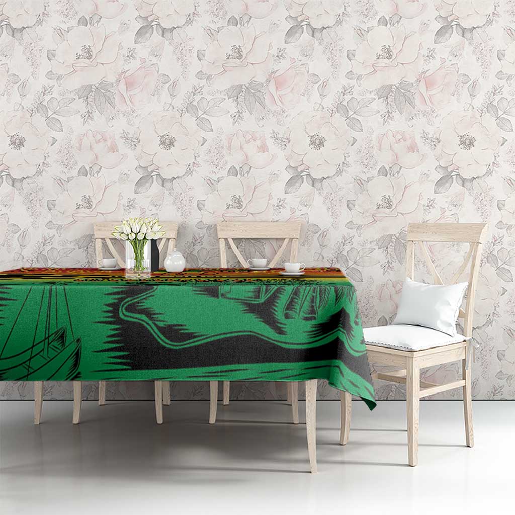 Hapi 45th Indipendens Dei Vanuatu Tablecloth Yumi 1980 with Vanuatuan Beach Landscape LT9 - Polynesian Pride