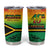 Hapi 45th Indipendens Dei Vanuatu Tumbler Cup Yumi 1980 with Vanuatuan Beach Landscape