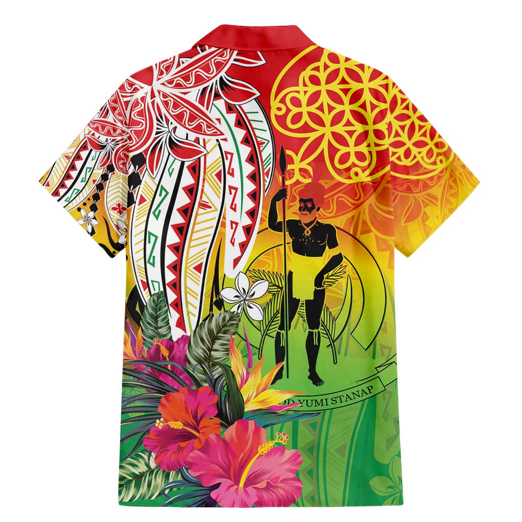 Vanuatu 45th Anniversary Family Matching Mermaid Dress and Hawaiian Shirt Polynesian with Sand Drawing Pattern LT9 - Polynesian Pride