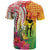 Vanuatu 45th Anniversary T Shirt Polynesian with Sand Drawing Pattern