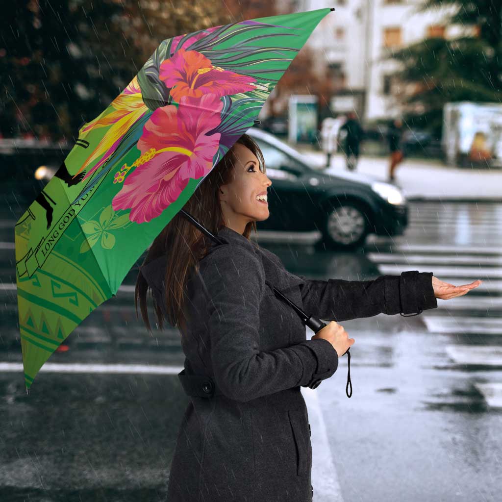 Vanuatu 45th Anniversary Umbrella Polynesian with Sand Drawing Pattern - Polynesian Pride