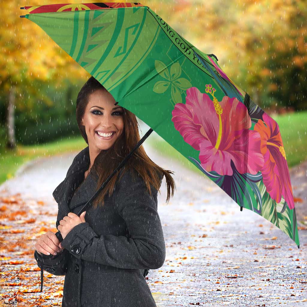 Vanuatu 45th Anniversary Umbrella Polynesian with Sand Drawing Pattern - Polynesian Pride