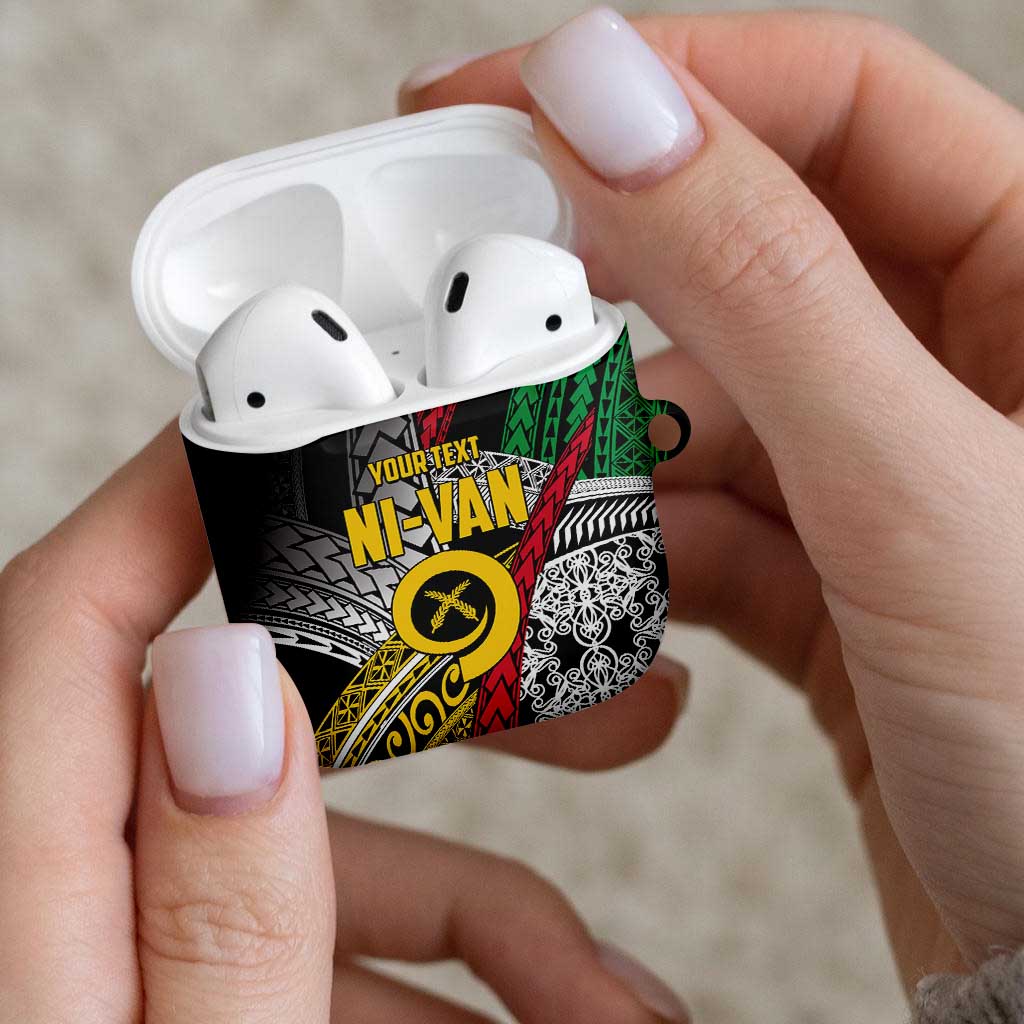 Vanuatu Proud to be Ni-van Personalised AirPods Case with Mutis En Atan Patterns - Polynesian Pride