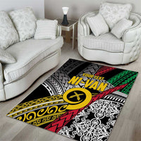 Vanuatu Proud to be Ni-van Personalised Area Rug with Mutis En Atan Patterns LT9 - Polynesian Pride