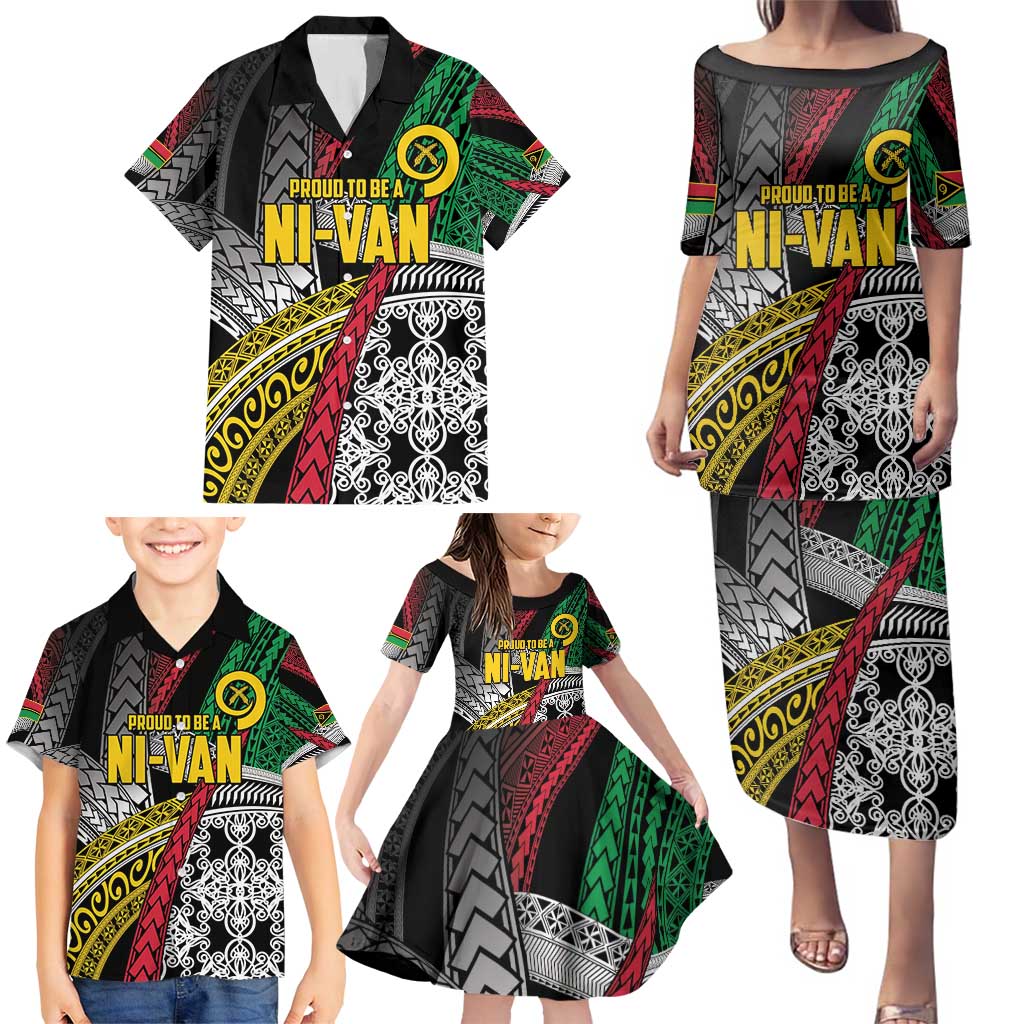 Vanuatu Proud to be Ni-van Personalised Family Matching Puletasi and Hawaiian Shirt with Mutis En Atan Patterns LT9 - Polynesian Pride