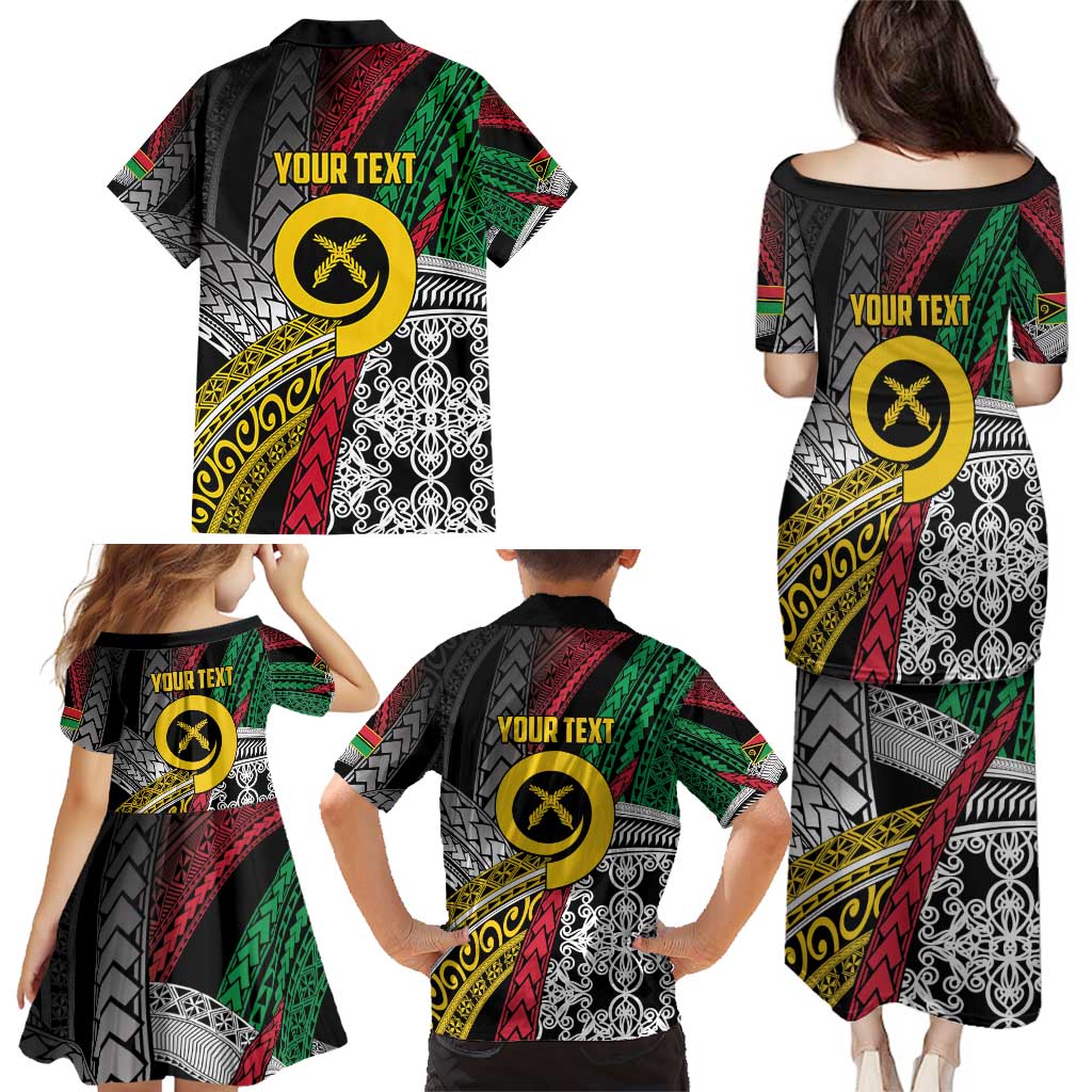 Vanuatu Proud to be Ni-van Personalised Family Matching Puletasi and Hawaiian Shirt with Mutis En Atan Patterns LT9 - Polynesian Pride