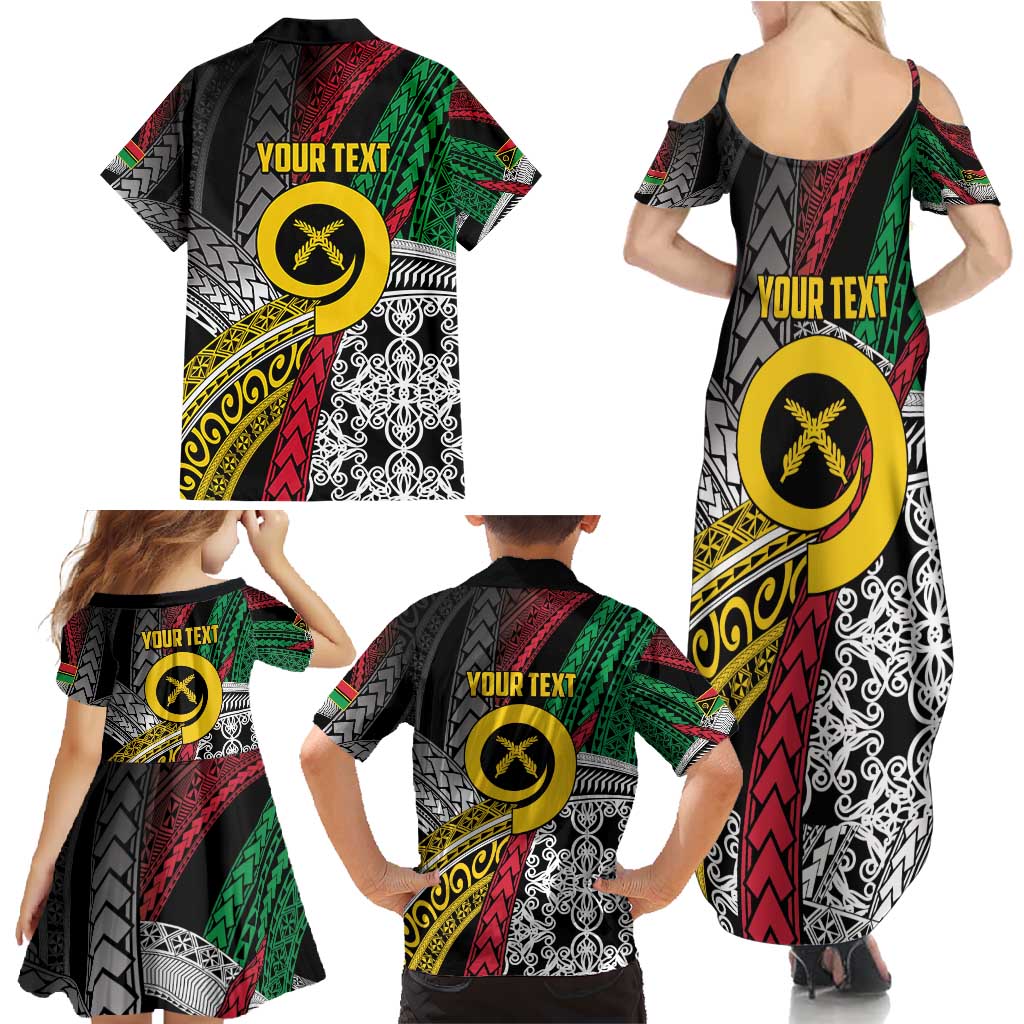 Vanuatu Proud to be Ni-van Personalised Family Matching Summer Maxi Dress and Hawaiian Shirt with Mutis En Atan Patterns LT9 - Polynesian Pride