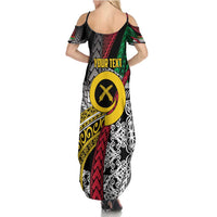 Vanuatu Proud to be Ni-van Personalised Family Matching Summer Maxi Dress and Hawaiian Shirt with Mutis En Atan Patterns LT9 - Polynesian Pride