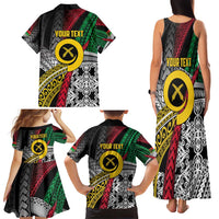 Vanuatu Proud to be Ni-van Personalised Family Matching Tank Maxi Dress and Hawaiian Shirt with Mutis En Atan Patterns LT9 - Polynesian Pride