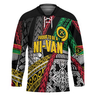 Vanuatu Proud to be Ni-van Personalised Hockey Jersey with Mutis En Atan Patterns - Polynesian Pride