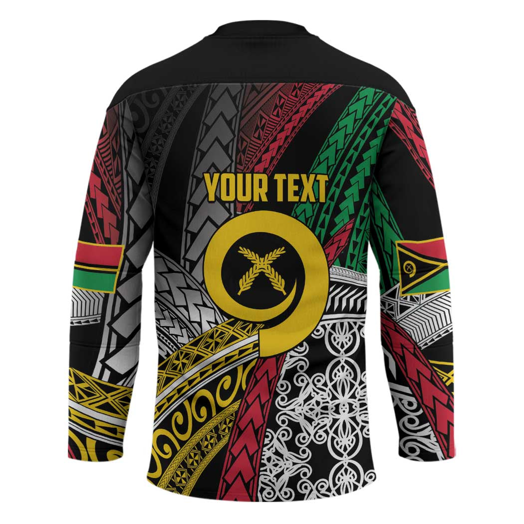 Vanuatu Proud to be Ni-van Personalised Hockey Jersey with Mutis En Atan Patterns - Polynesian Pride