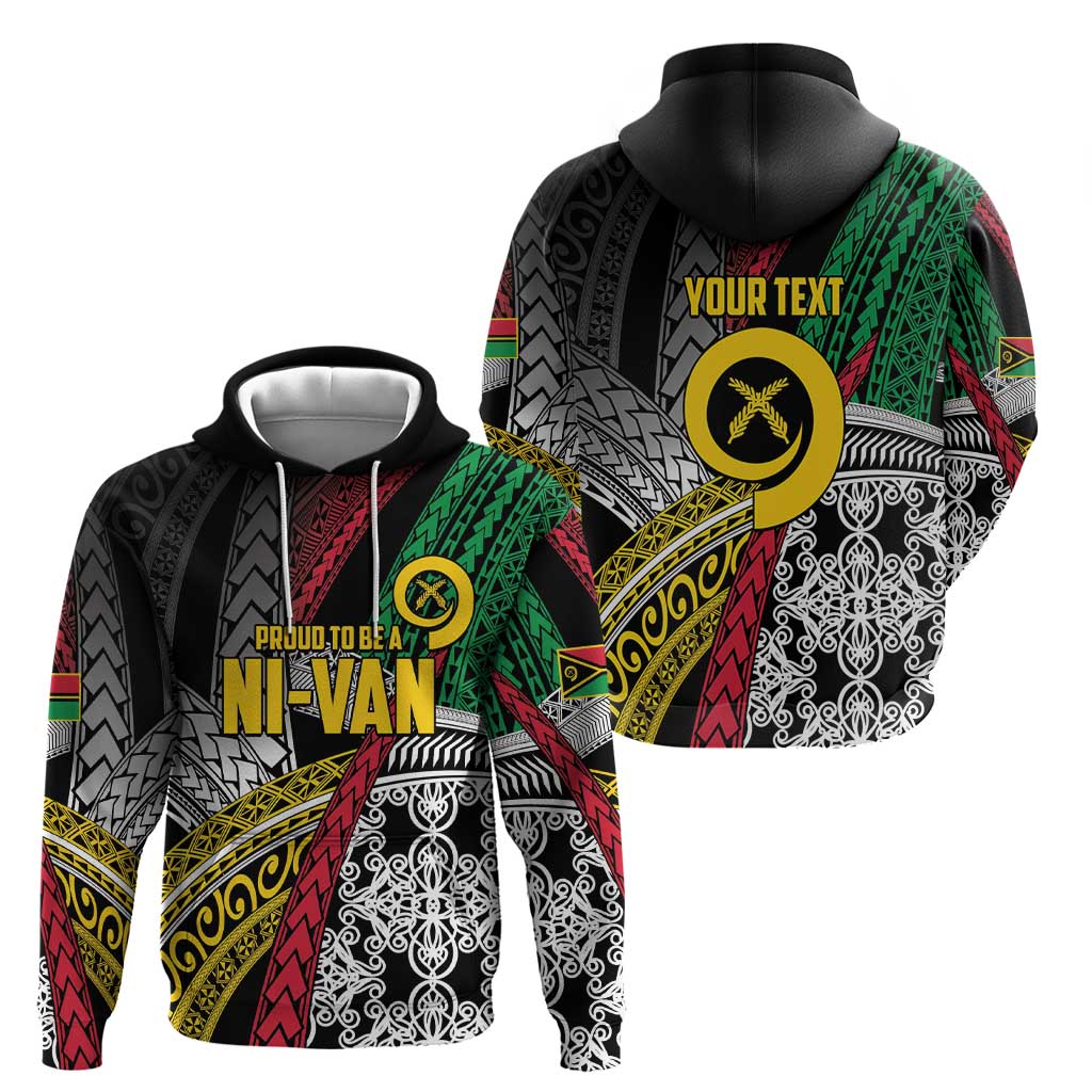 Vanuatu Proud to be Ni-van Personalised Hoodie with Mutis En Atan Patterns LT9 - Polynesian Pride