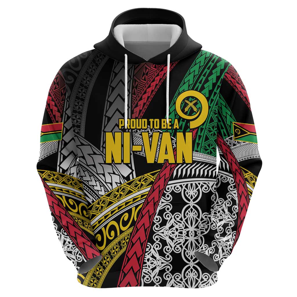 Vanuatu Proud to be Ni-van Personalised Hoodie with Mutis En Atan Patterns LT9 - Polynesian Pride