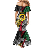Vanuatu Proud to be Ni-van Personalised Mermaid Dress with Mutis En Atan Patterns LT9 - Polynesian Pride