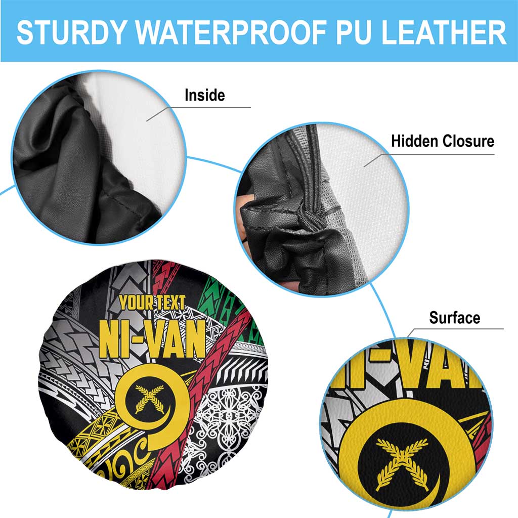 Vanuatu Proud to be Ni-van Personalised Spare Tire Cover with Mutis En Atan Patterns