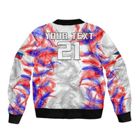 (Custom Text And Number) 2023 Philippines Anzkals Football Sleeve Zip Bomber Jacket Pilipinas Be Unique LT9 - Polynesian Pride