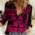 Fiji Islands Women Casual Shirt Coat of Arms Fijian Flower Polynesian Pattern - Pink LT9 Female Pink - Polynesian Pride