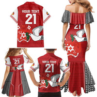 Custom Tonga Rugby Family Matching Mermaid Dress and Hawaiian Shirt Mate Maa Kupesi Style LT9 - Polynesian Pride