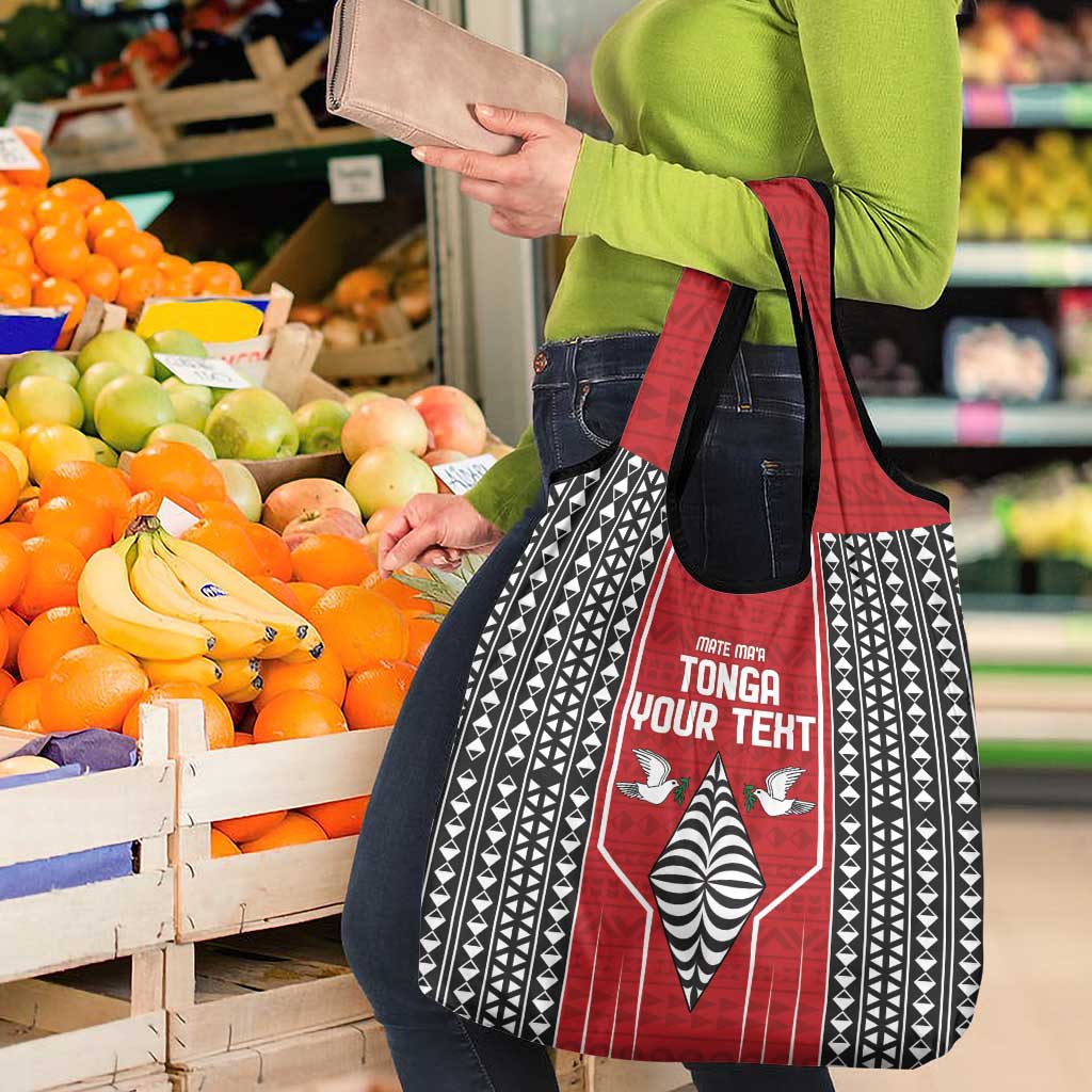 Custom Tonga Rugby Grocery Bag Mate Maa Kupesi Style