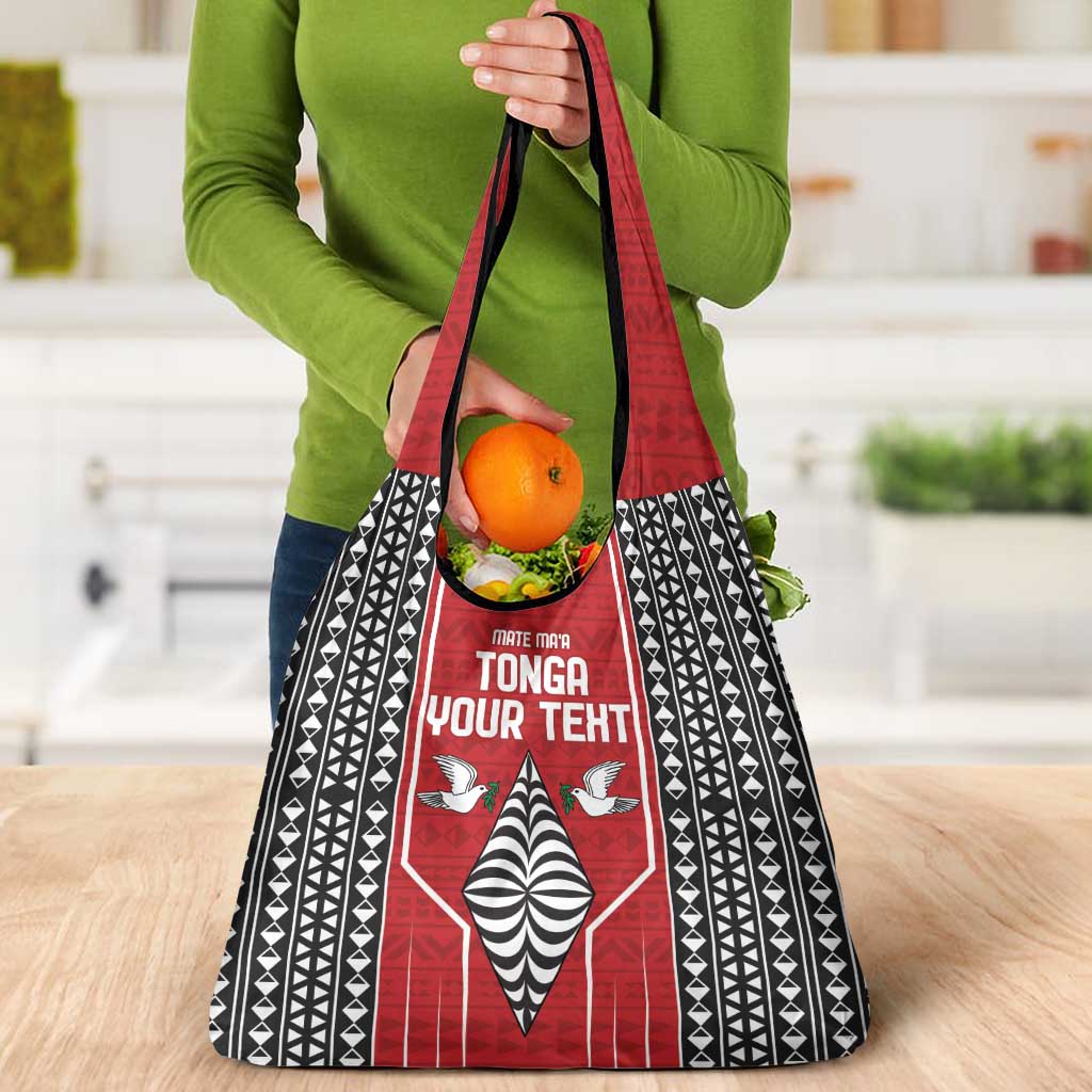 Custom Tonga Rugby Grocery Bag Mate Maa Kupesi Style