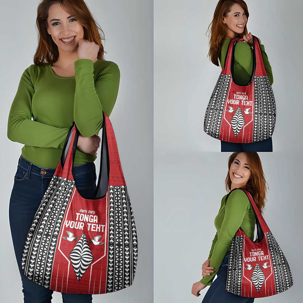 Custom Tonga Rugby Grocery Bag Mate Maa Kupesi Style