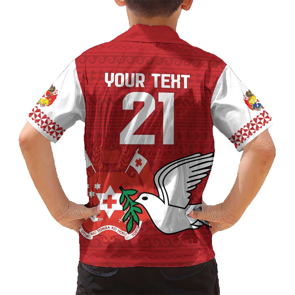 Custom Tonga Rugby Kid Hawaiian Shirt Mate Maa Kupesi Style LT9 - Polynesian Pride