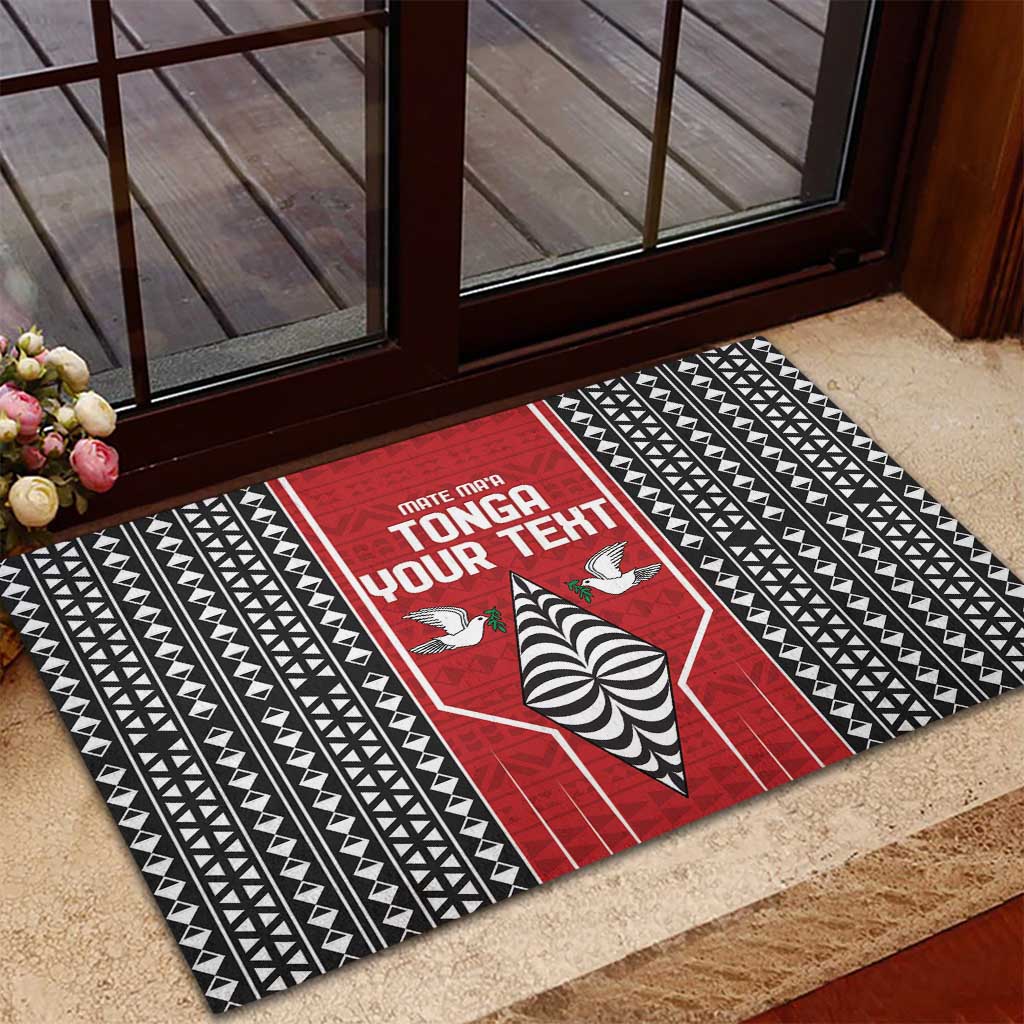 Custom Tonga Rugby Rubber Doormat Mate Maa Kupesi Style