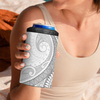 American Samoa White Sunday 4 in 1 Can Cooler Tumbler Polynesian Lotu Tamaiti - Polynesian Pride