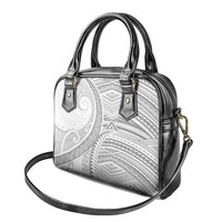 American Samoa White Sunday Shoulder Handbag Polynesian Lotu Tamaiti - Polynesian Pride