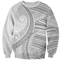 American Samoa White Sunday Sweatshirt Polynesian Lotu Tamaiti LT9 Unisex White - Polynesian Pride