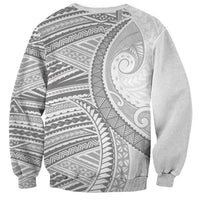 American Samoa White Sunday Sweatshirt Polynesian Lotu Tamaiti LT9 - Polynesian Pride