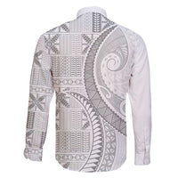 Niue White Sunday Family Matching Short Sleeve Bodycon Dress and Hawaiian Shirt Niuean Lotu Tamaiti Hiapo Pattern LT9 - Polynesian Pride