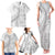 Niue White Sunday Family Matching Tank Maxi Dress and Hawaiian Shirt Niuean Lotu Tamaiti Hiapo Pattern - Polynesian Pride
