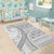 Polynesian White Sunday Area Rug Lotu Tamaiti Melanesian Pattern - Polynesian Pride