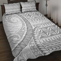 Polynesian White Sunday Quilt Bed Set Lotu Tamaiti Melanesian Pattern LT9 White - Polynesian Pride