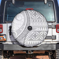 Polynesian White Sunday Spare Tire Cover Lotu Tamaiti Melanesian Pattern LT9 White - Polynesian Pride
