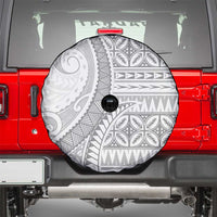 Polynesian White Sunday Spare Tire Cover Lotu Tamaiti Melanesian Pattern LT9 - Polynesian Pride