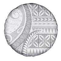 Polynesian White Sunday Spare Tire Cover Lotu Tamaiti Melanesian Pattern LT9 - Polynesian Pride