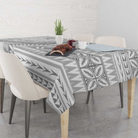 Polynesian White Sunday Tablecloth Lotu Tamaiti Melanesian Pattern - Polynesian Pride