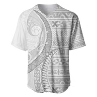 Tokelau White Sunday Baseball Jersey Lotu Tamaiti Ngatu Tokelau Feletoa Manulua LT9 White - Polynesian Pride