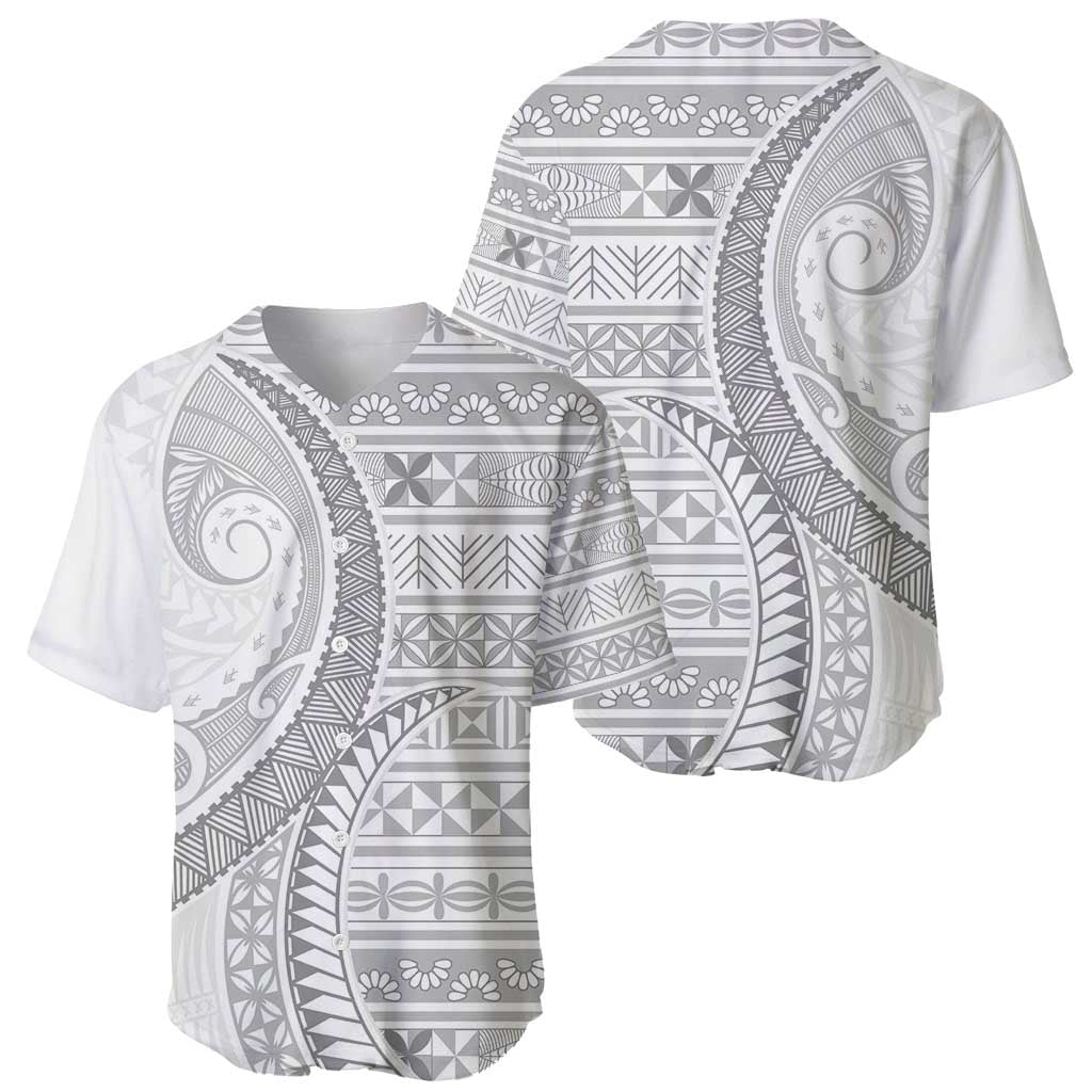 Tokelau White Sunday Baseball Jersey Lotu Tamaiti Ngatu Tokelau Feletoa Manulua LT9 - Polynesian Pride
