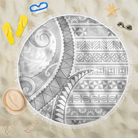 Tokelau White Sunday Beach Blanket Lotu Tamaiti Ngatu Tokelau Feletoa Manulua LT9 One Size 150cm White - Polynesian Pride